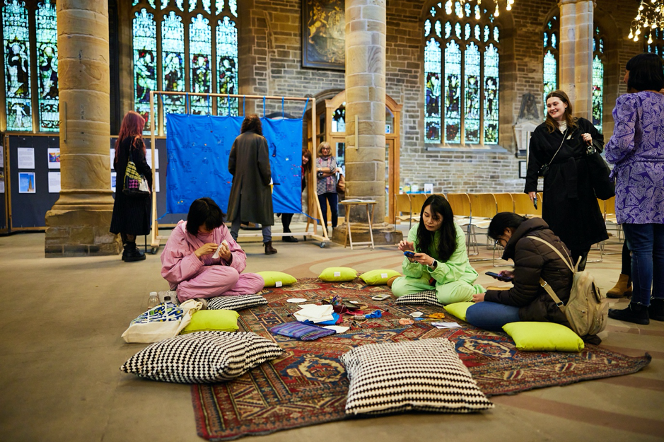 Saima Kaur: Small Acts of Kindness at Wakefield Cathedral, commissioned by The Art House for Artwalk Wakefield