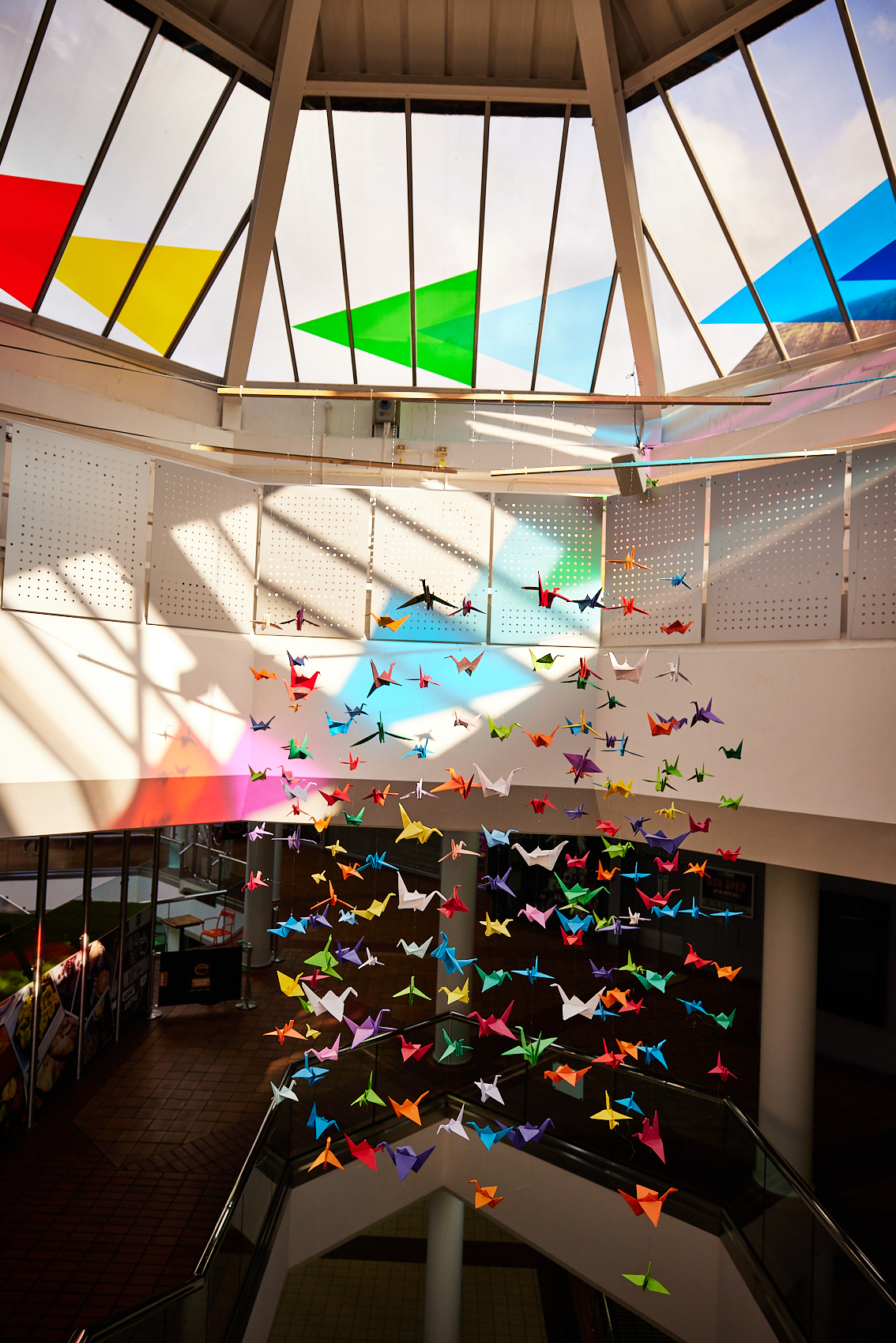 Fiona Grady: Meeting Points featuring an origami sculpture by Wakefield College - The Ridings